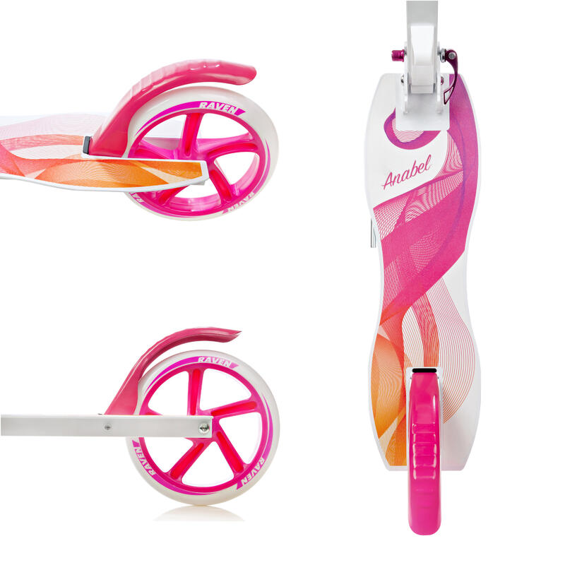 Klappbarer Roller 200mm Anabel Orange/Pink