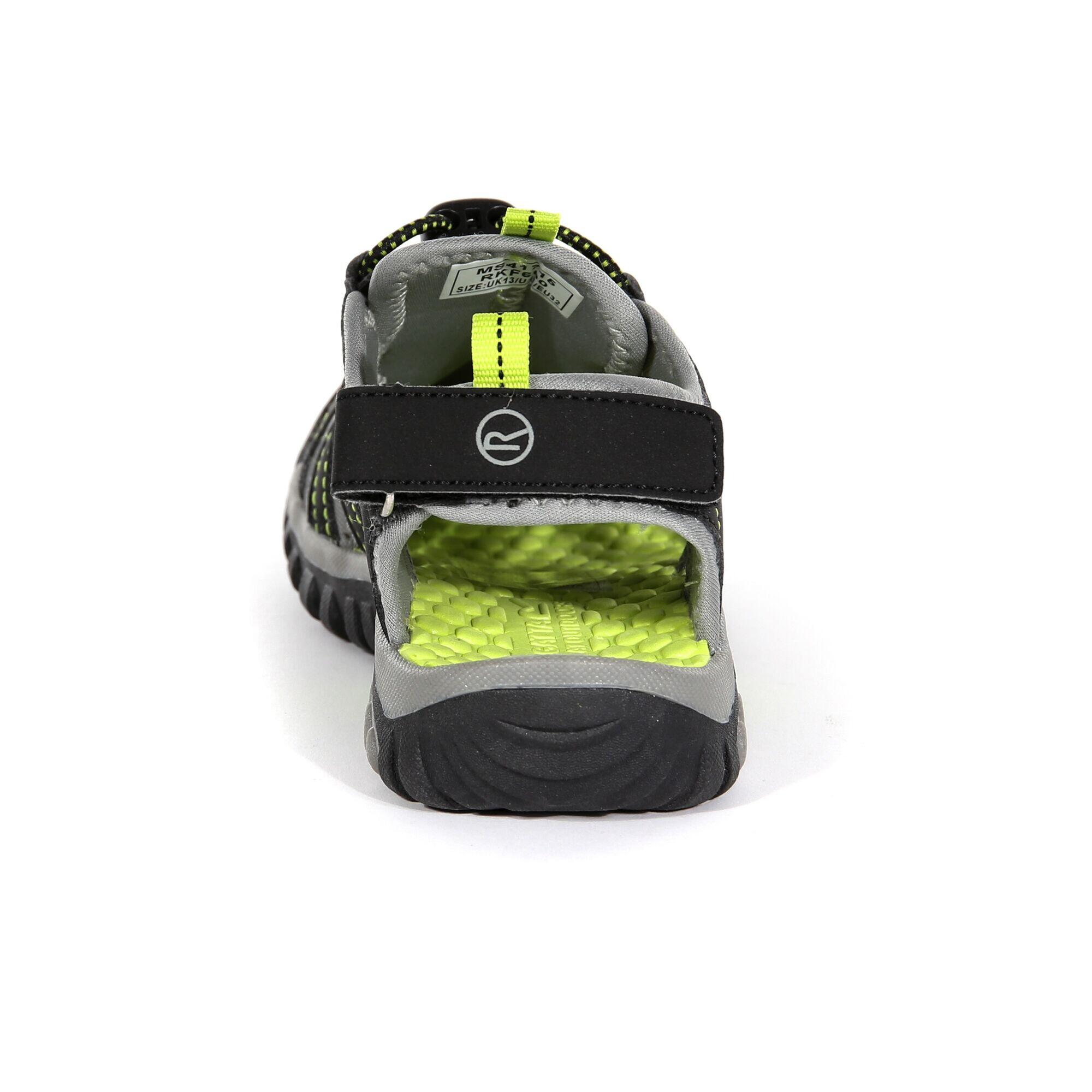 Childrens/Kids Westshore Sandals (Black/Lime Green) 3/5