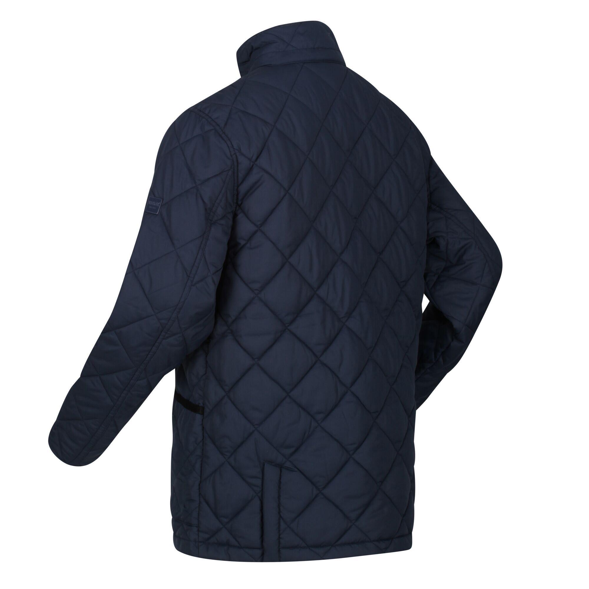 Mens Londyn Quilted Insulated Jacket (Navy) 3/5