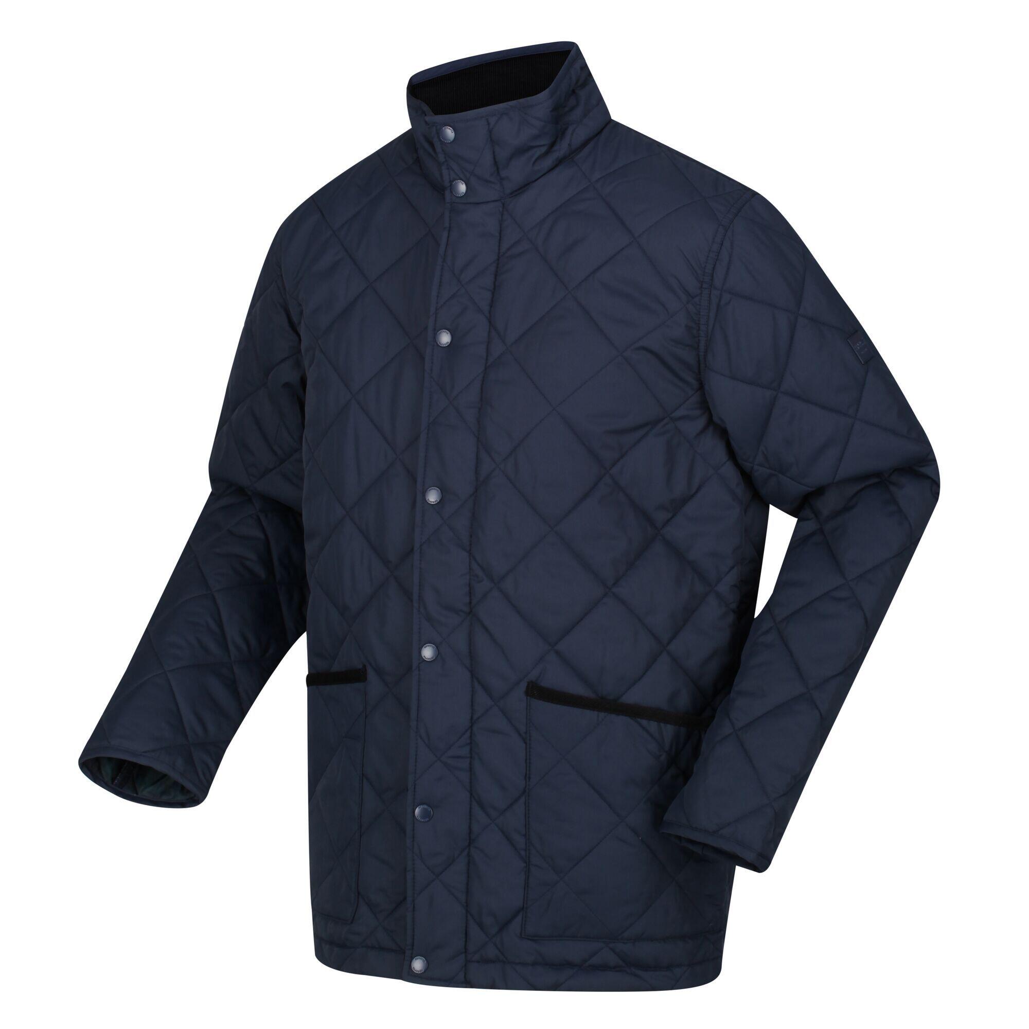 Mens Londyn Quilted Insulated Jacket (Navy) 4/5