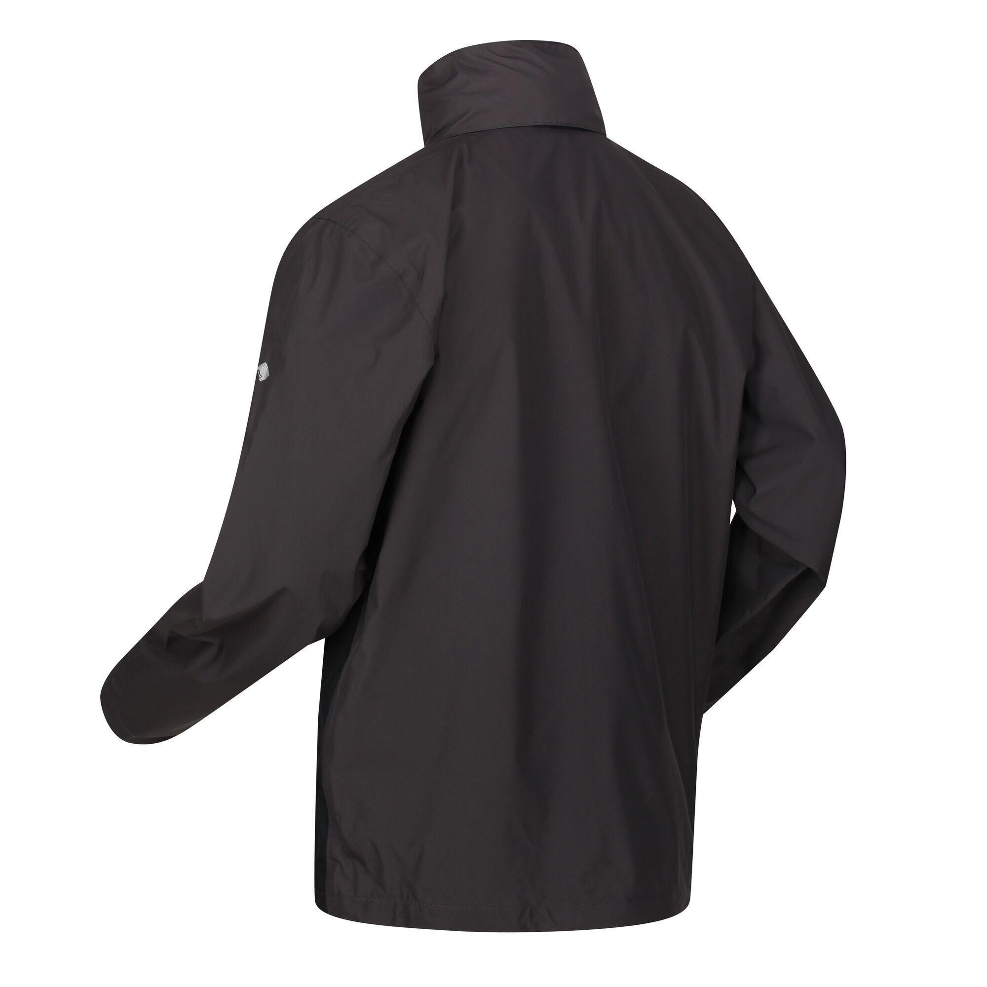 Great Outdoors Mens Outdoor Classic Matt Hooded Waterproof Jacket (Ash/Black) 3/5