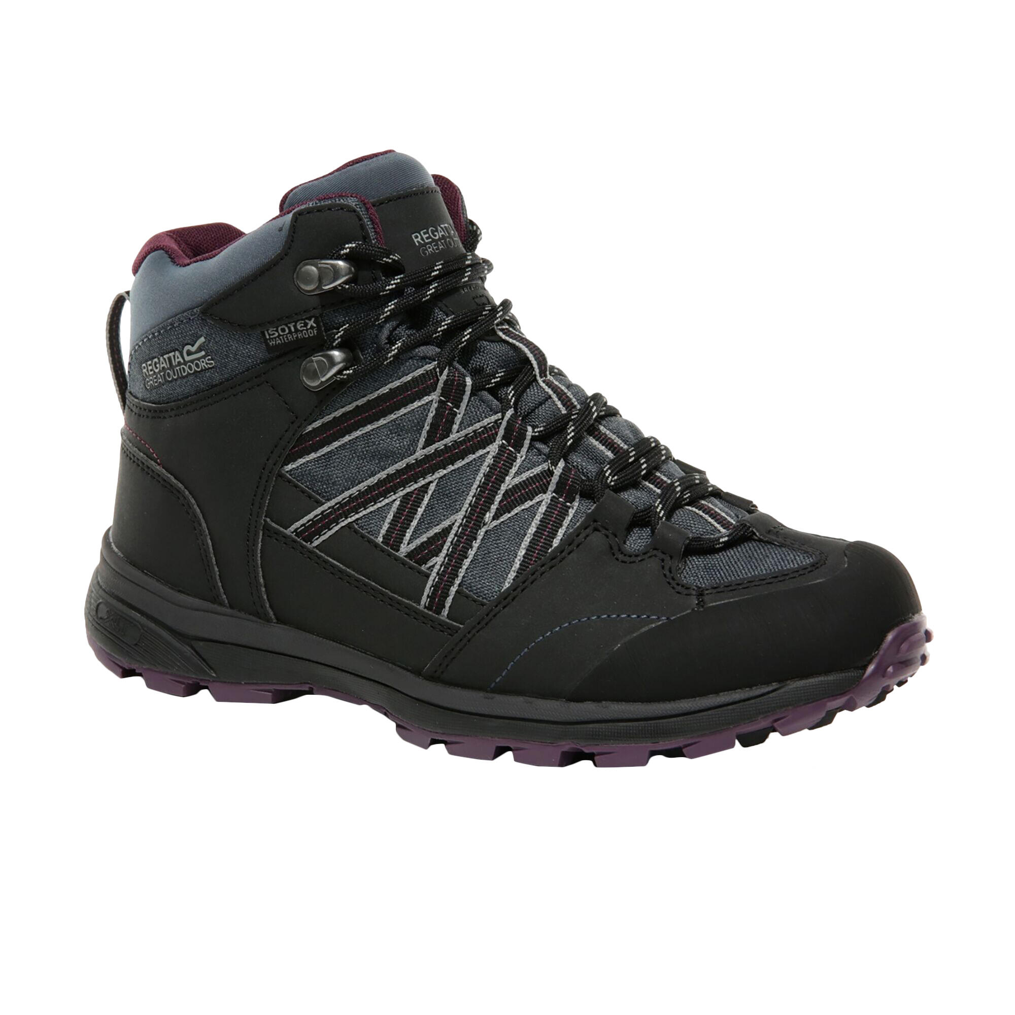 SAMARIS women's hiking boots (Dark grey/purple)