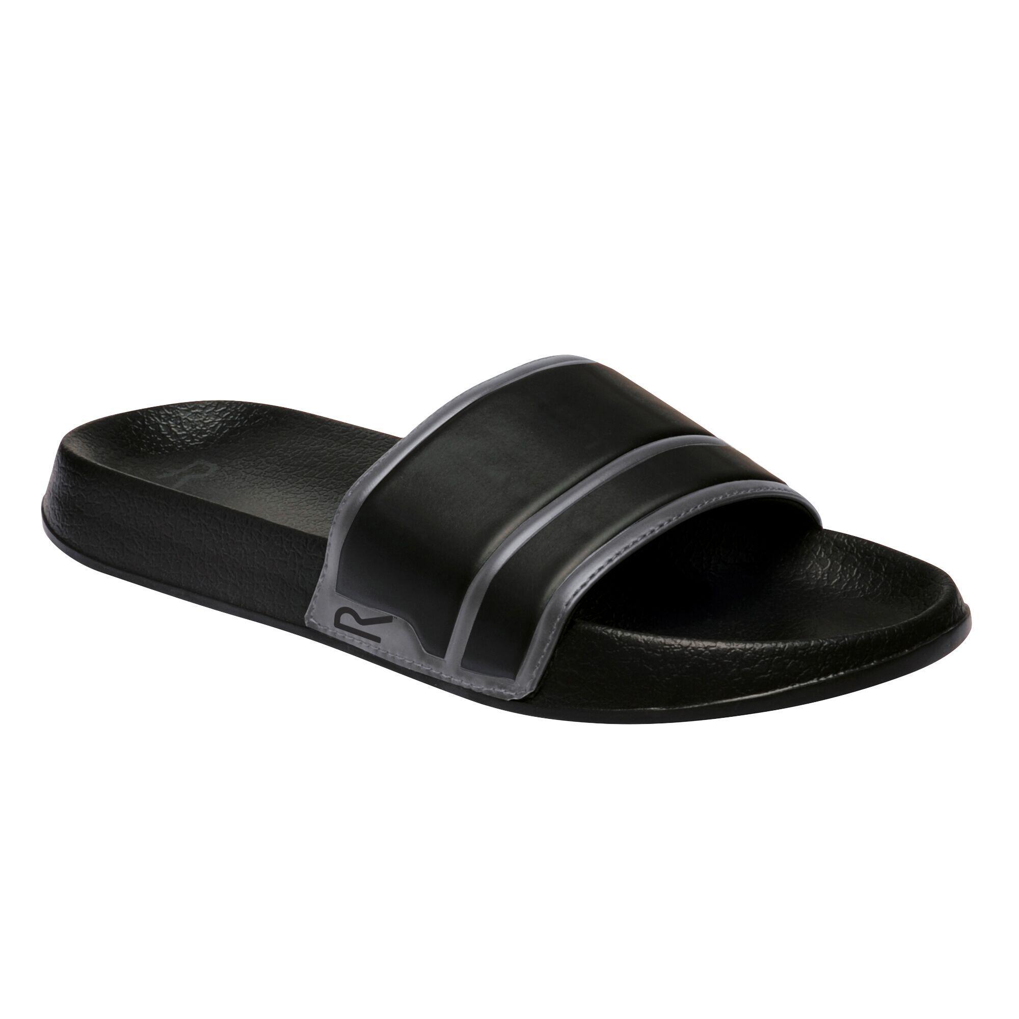 Mens Shift Slider Sandals (Black/Ash) 1/5