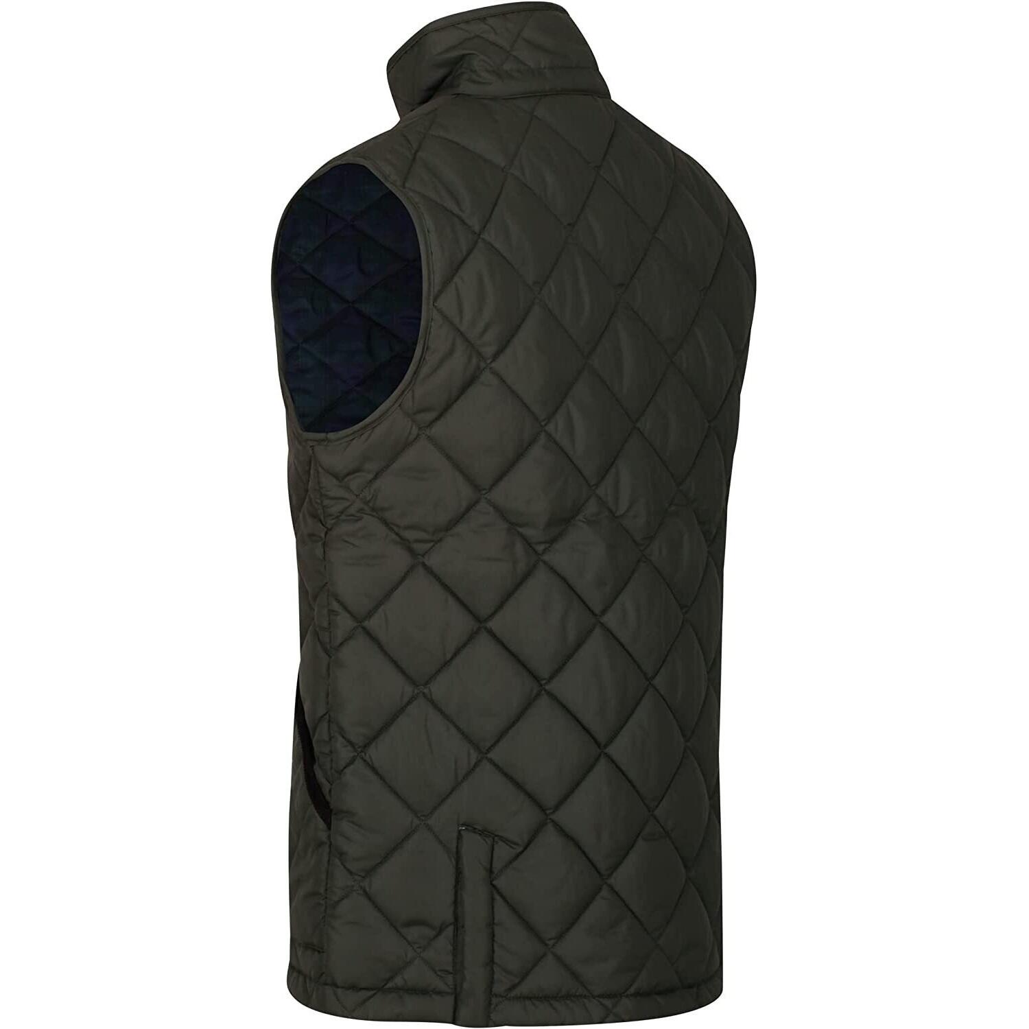 Mens Londyn Quilted Body Warmer (Dark Khaki) 4/5