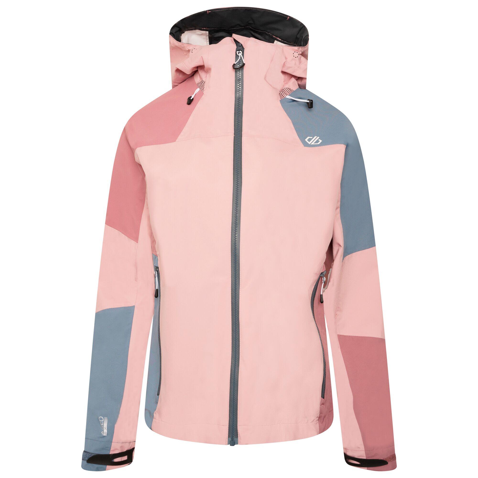 DARE 2B Womens/Ladies Checkpoint III Recycled Waterproof Jacket (Powder Pink/Mesa Rose)