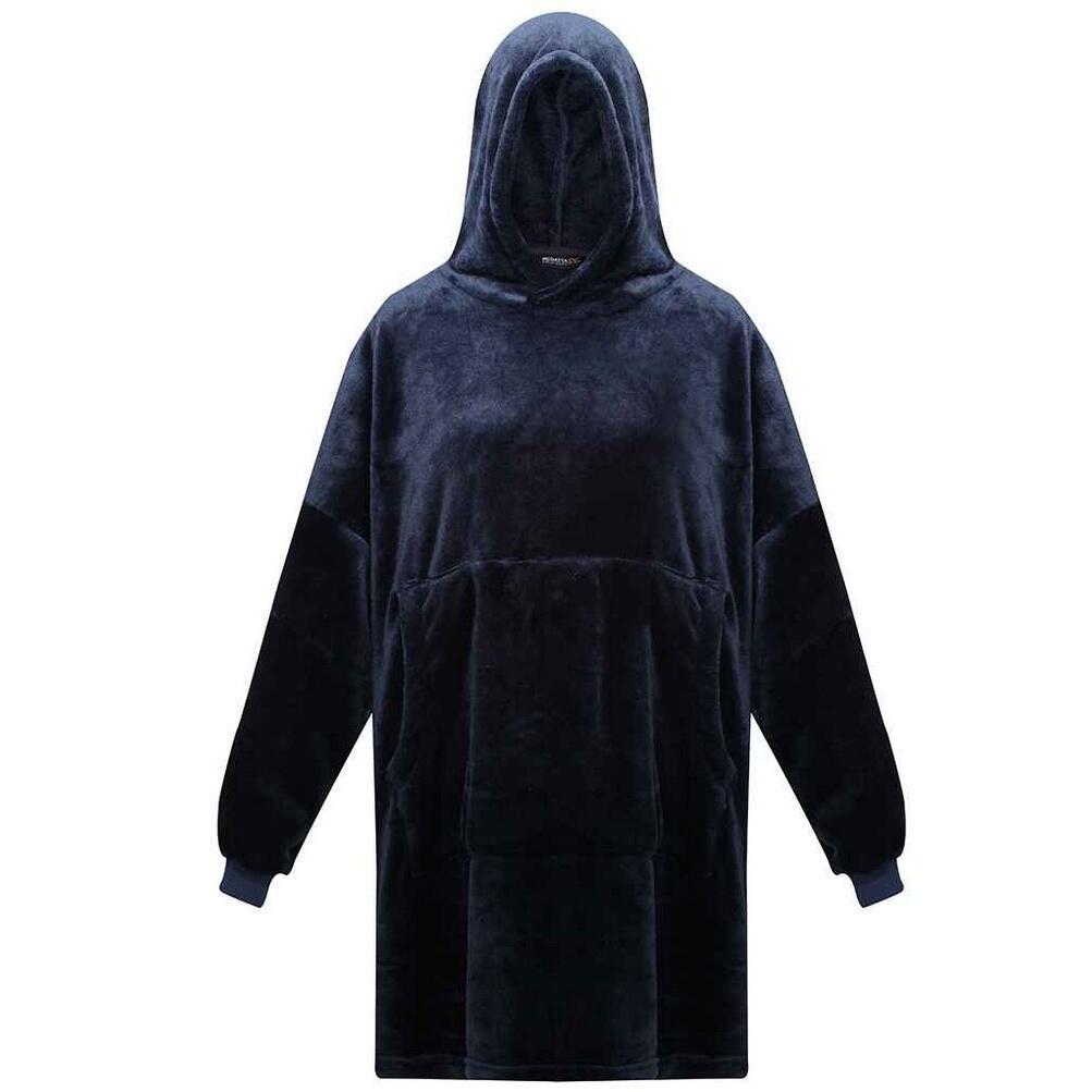 Unisex Adult Snuggler Fleece Oversized Hoodie (Navy) 1/4