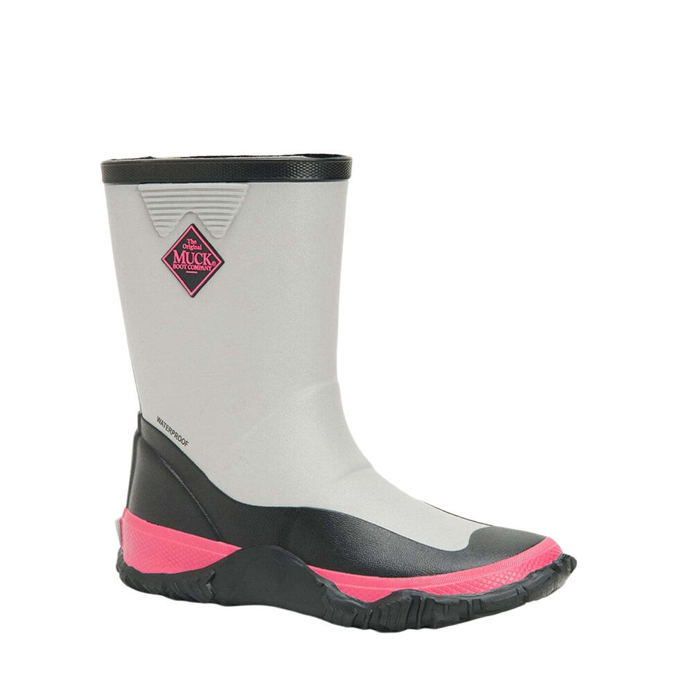 MUCK BOOTS Childrens/Kids Forager Wellington Boots (Grey/Pink)