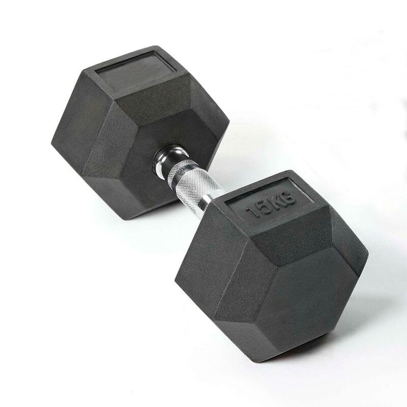 MANCUERNA HEXAGONAL DUMBBELL 15 KG (Sin logo)