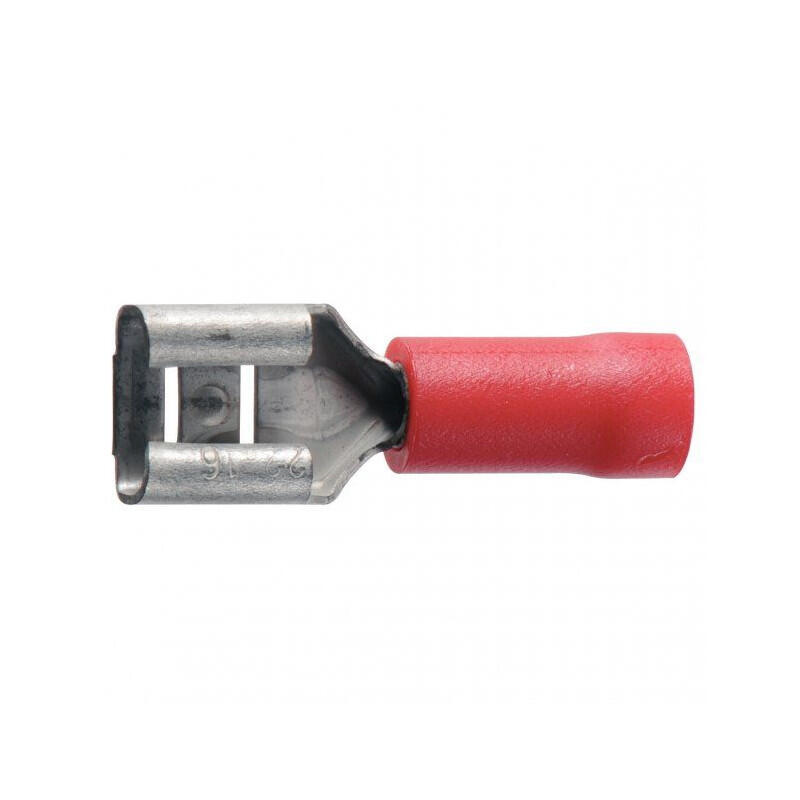 6,3 mm rote Clip-Buchsenklemme – 10er-Packung