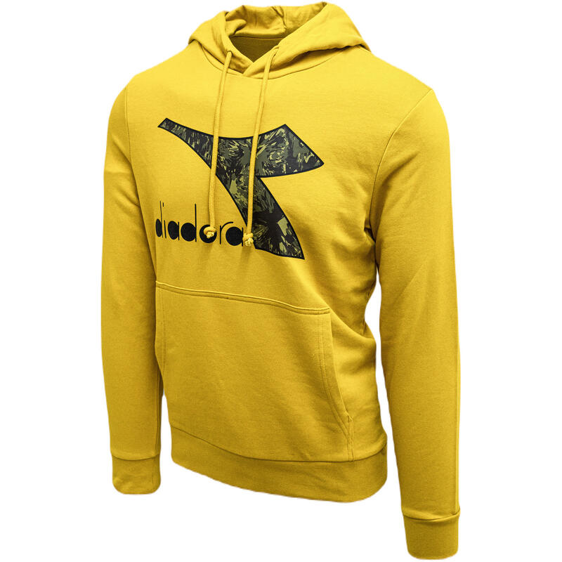 Capuche Diadora Big Logo, Jaune, Hommes