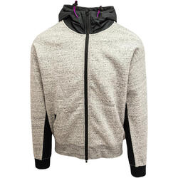 Sweat à capuche Converse Mixed Media Full-Zip Hoodie, Gris, Hommes