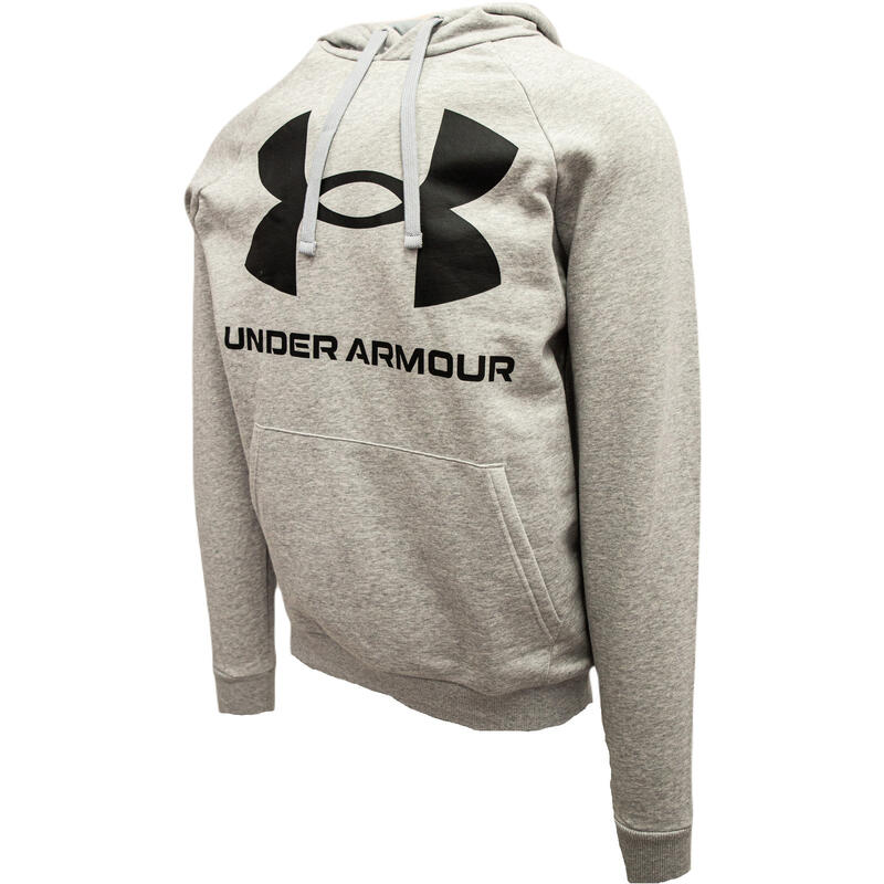 Capucha Under Armour Rival Fleece Big Log, Gris, Hombres