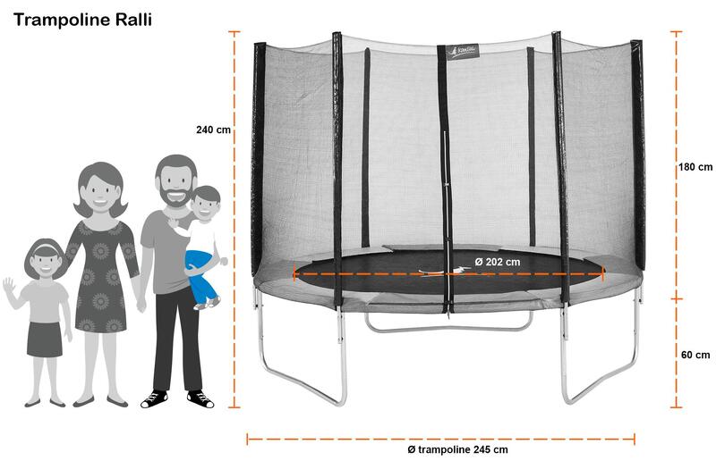 Trampoline rond Ø250cm avec filet de sécurité - RALLI 250