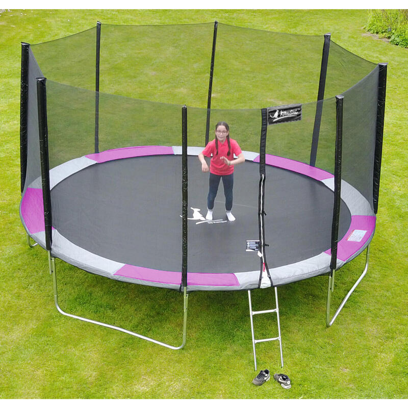 Trampoline rond Ø250cm avec filet, échelle, bâche et kit ancrage- RALLI 250