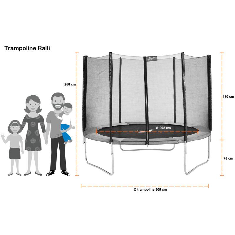 Trampoline rond Ø300cm avec filet de sécurité - RALLI 300