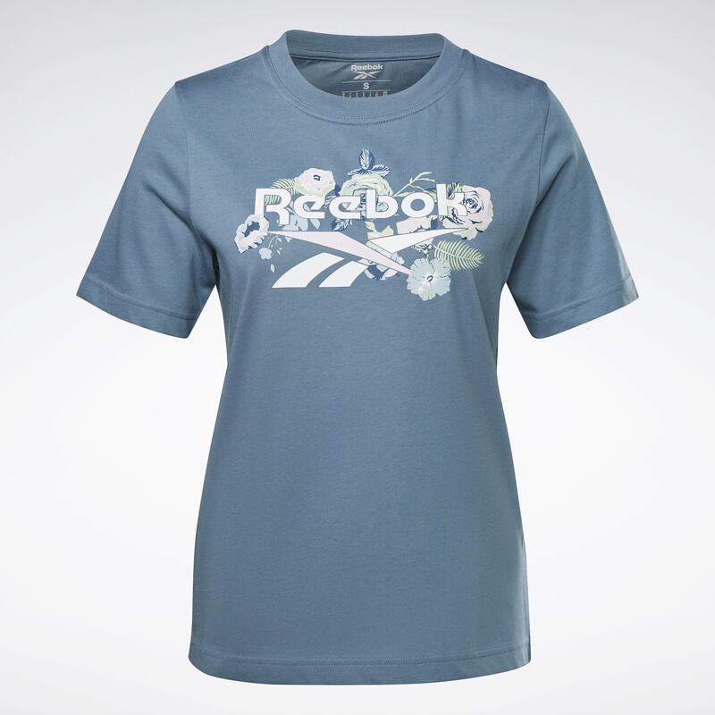 Camiseta Manga Corta Mujer Reebok Identity Floral Azul