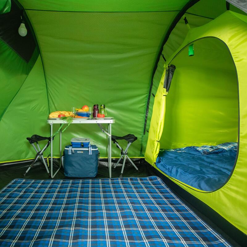 Montegra Tente tunnel de camping pour 4 adultes - Vert
