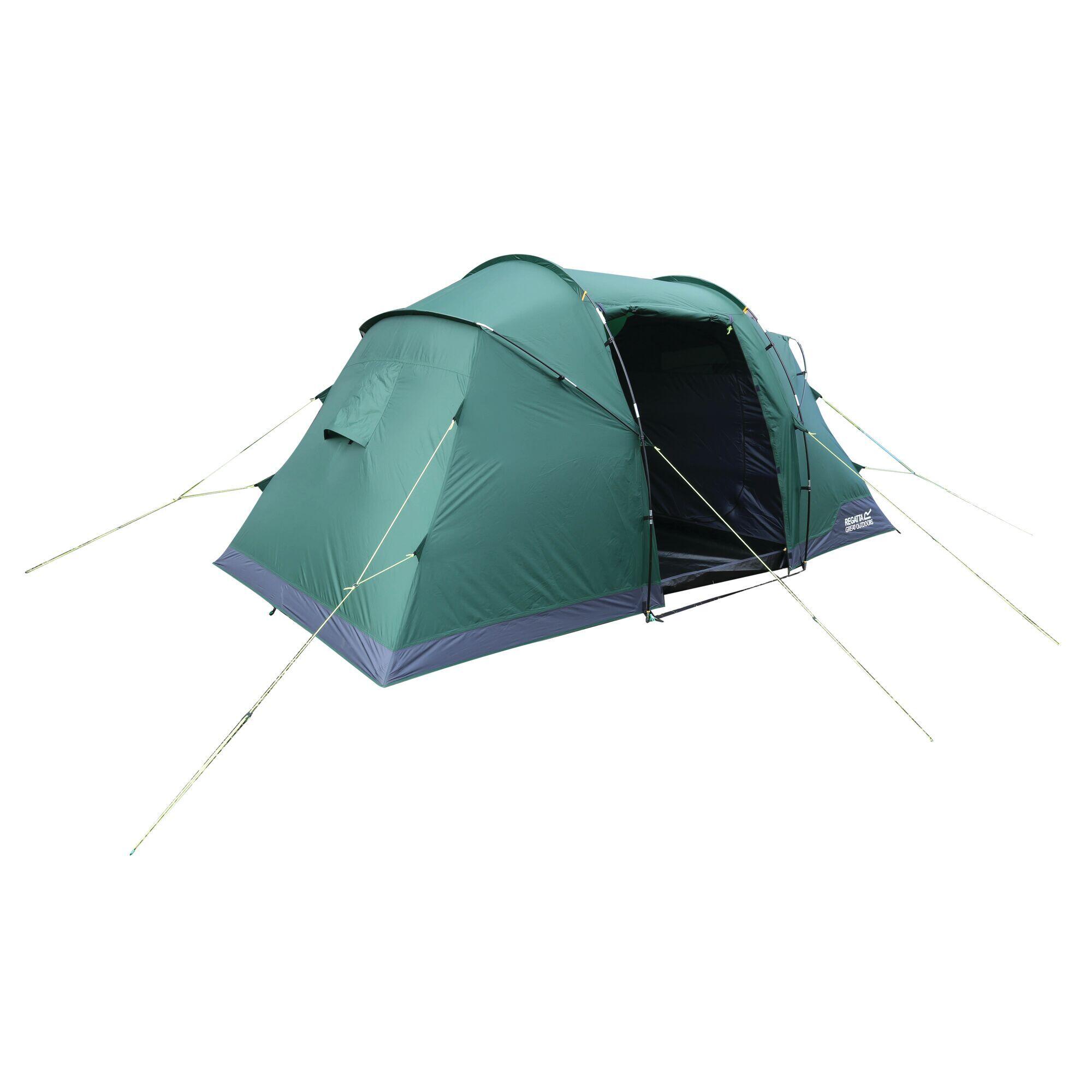 Kivu 4-Man Vis-A-Vis Adults' Camping Tent - Green Pasture 1/5