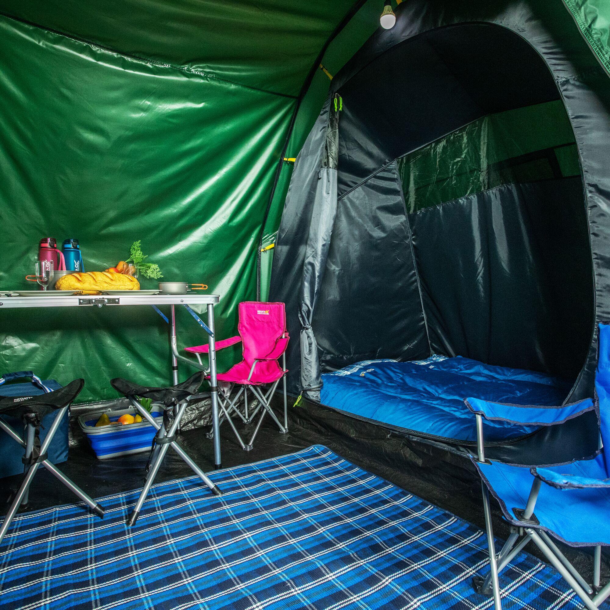 Kivu 4-Man Vis-A-Vis Adults' Camping Tent - Green Pasture 3/5