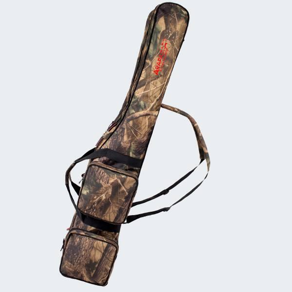 Bolsa varas 'rise' 3 compartimentos | 6 varas pesca | Camo | 125 cm - 210 cm