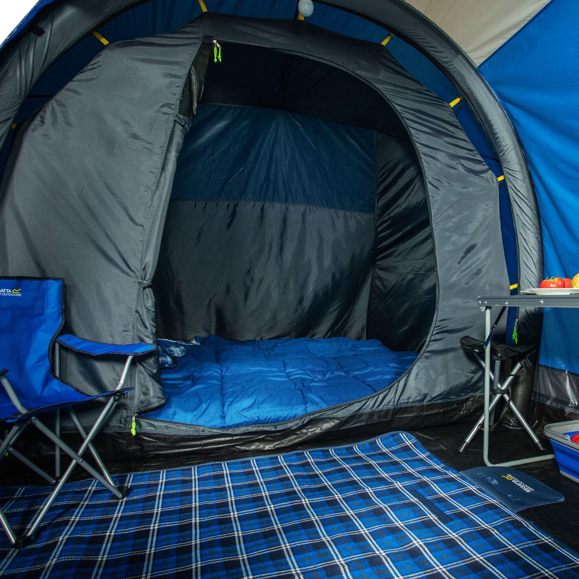 Kolima 3 Adults' Camping Tent - Laser Blue Ebony Grey 3/5