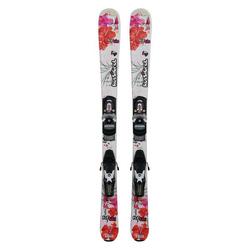 RECONDITIONNE - Junior Ski Rossignol Fun Girl Fleurs + Bindingen - GOED