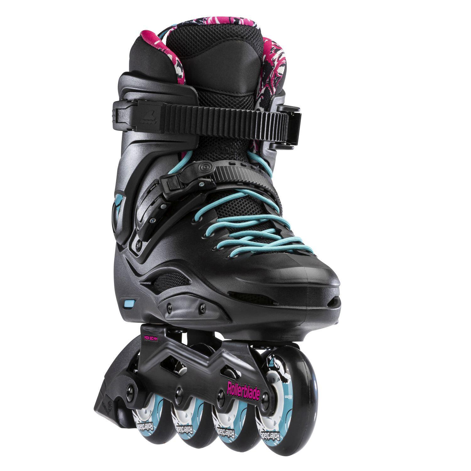 RB Cruiser Womens Inline Skate - Black/Aqua - Size: UK 4, Style: Black/Aqua 4/5