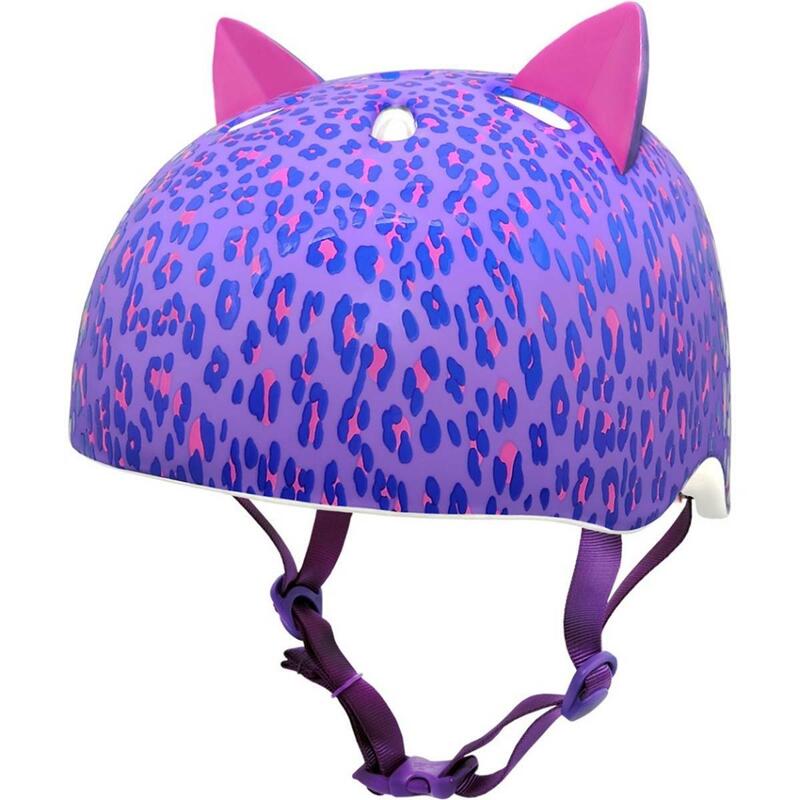 Capacete de bicicleta para crianças Cpreme Leopard Kitty Purple - 8+