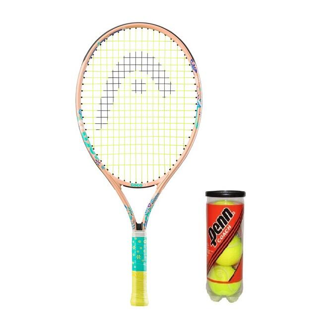 HEAD Coco Junior Tennis Racket, inc Protective Cover & 3 Tennis Balls 2/2