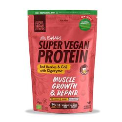 Proteína Vegana Iswari Super Vegan Protein Red Berries & Goji con Digezyme®