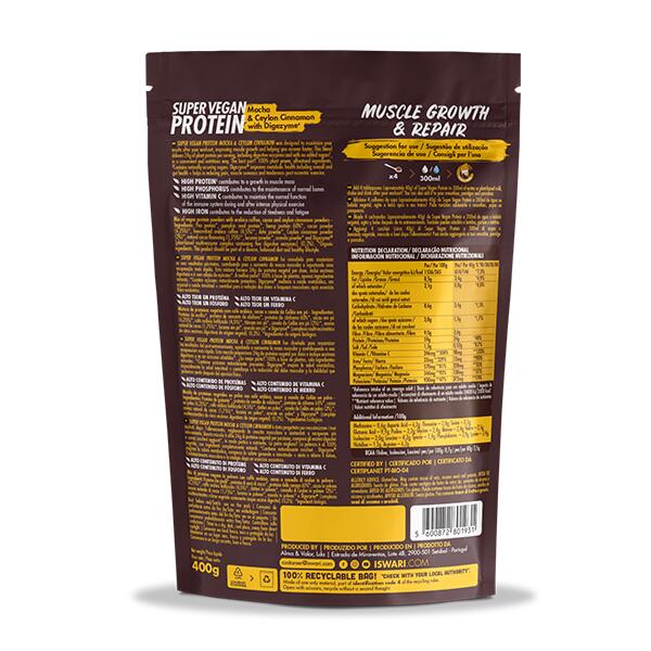 Super Vegan Protein Mocha & Ceylon Cinnamon com Digezyme®