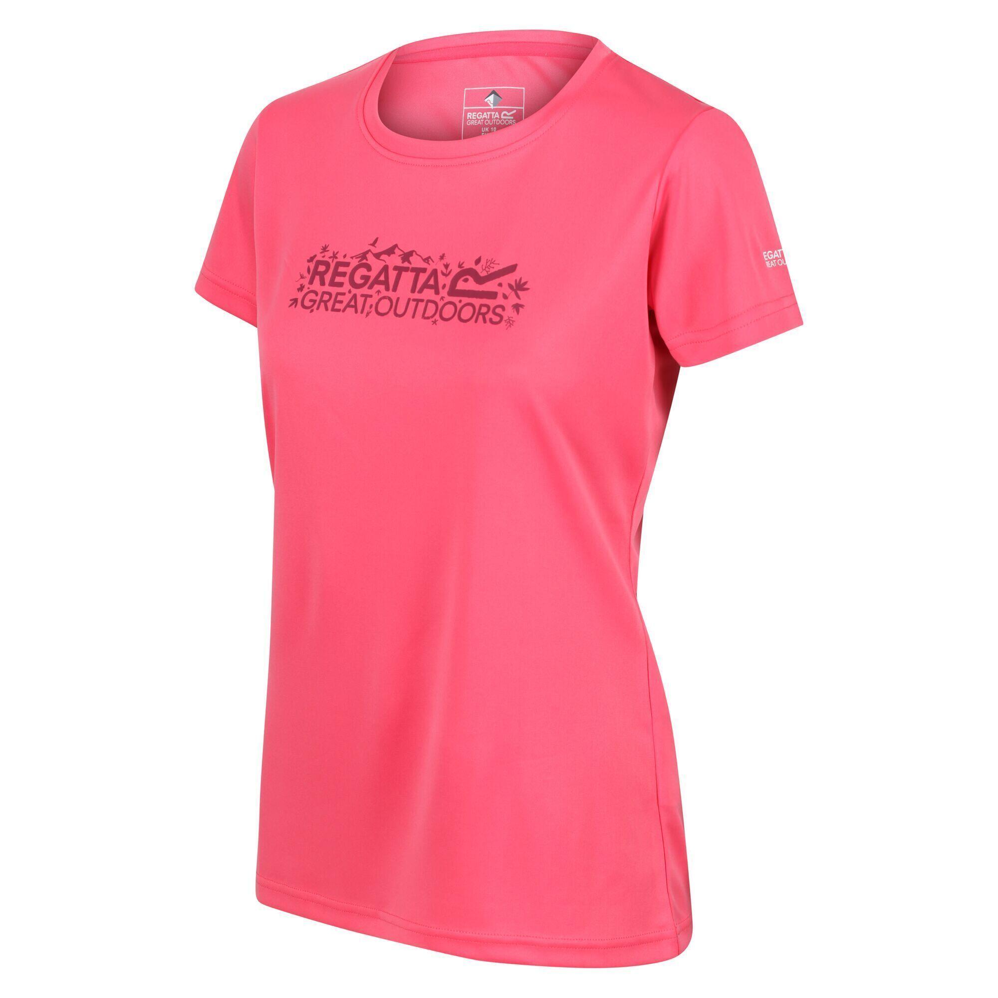 Womens/Ladies Fingal VI Logo TShirt (Tropical Pink) 4/5