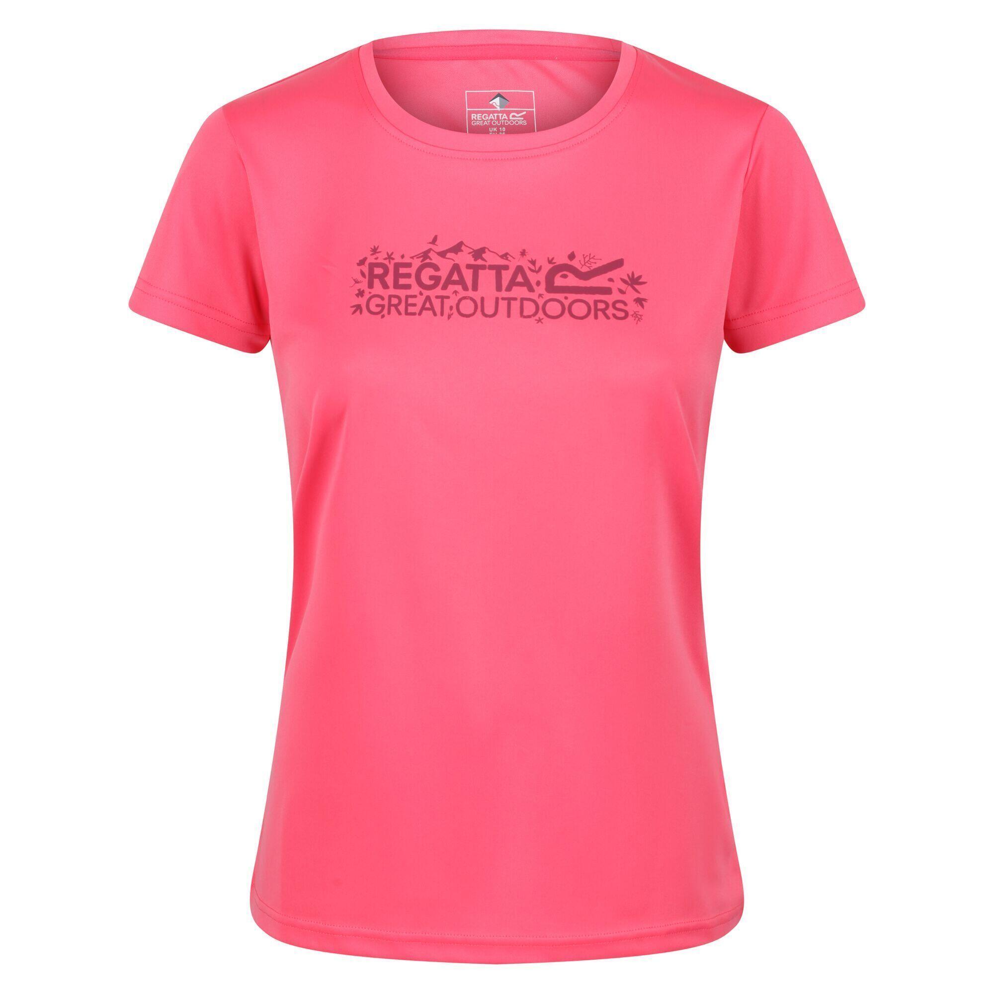 Womens/Ladies Fingal VI Logo TShirt (Tropical Pink) 1/5