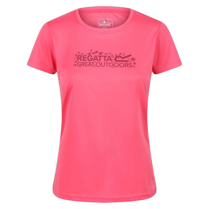 Camiseta Fingal VI Logotipo para Mujer Rosa tropical