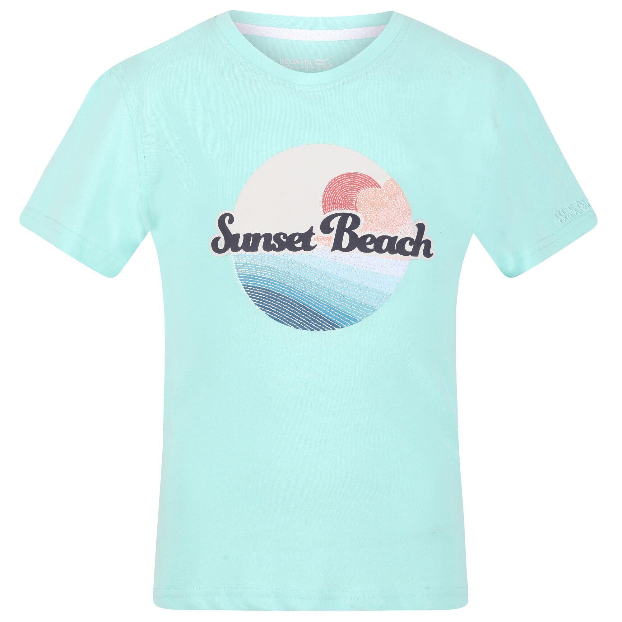 REGATTA Childrens/Kids Bosley V Sunset TShirt (Aruba Blue)