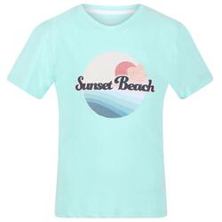 Camiseta Bosley V Atardecer para Niños/Niñas Azul Aruba