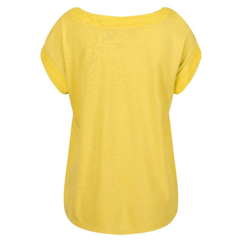T-Shirt Listado Adine Mulher Amarelo Milho