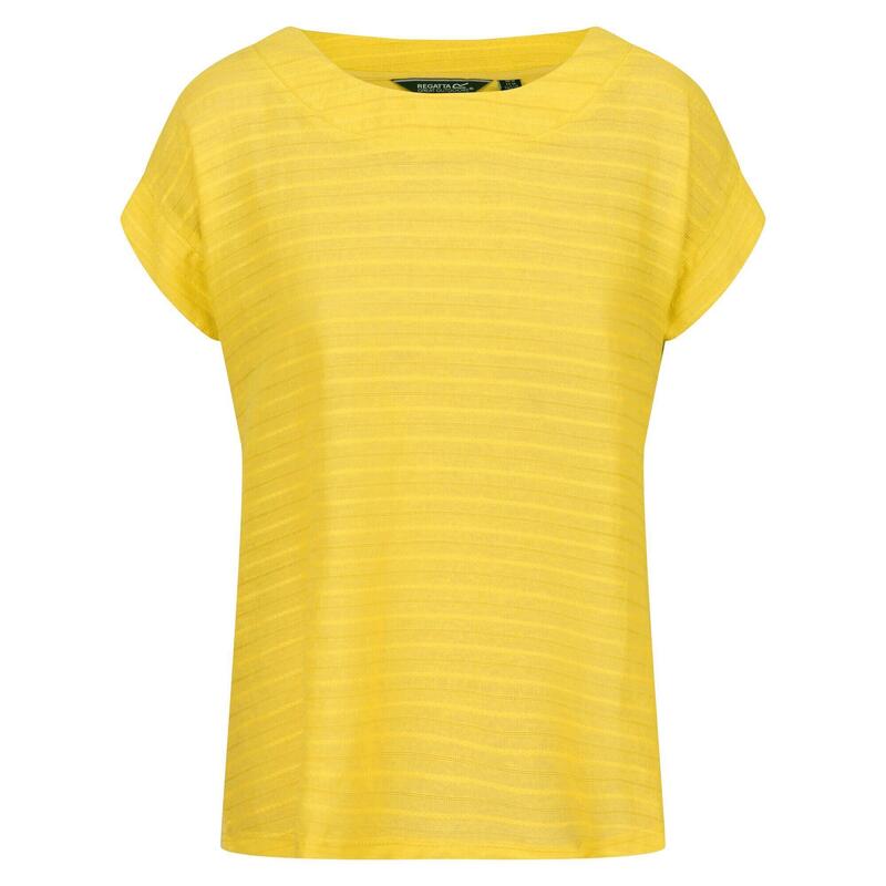 T-Shirt Listado Adine Mulher Amarelo Milho