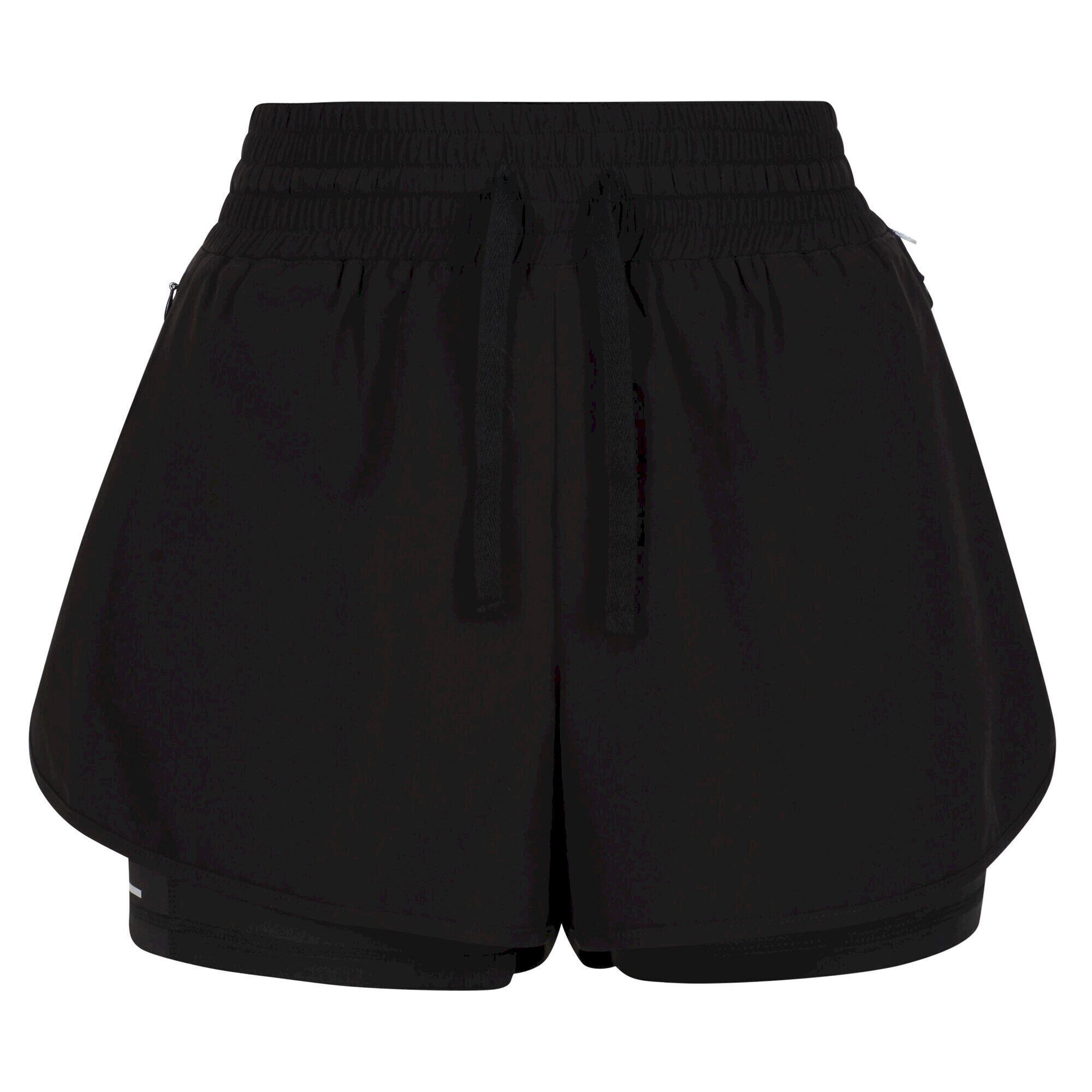 Regatta Womens/ladies Hilston 2 In 1 Shorts (black)