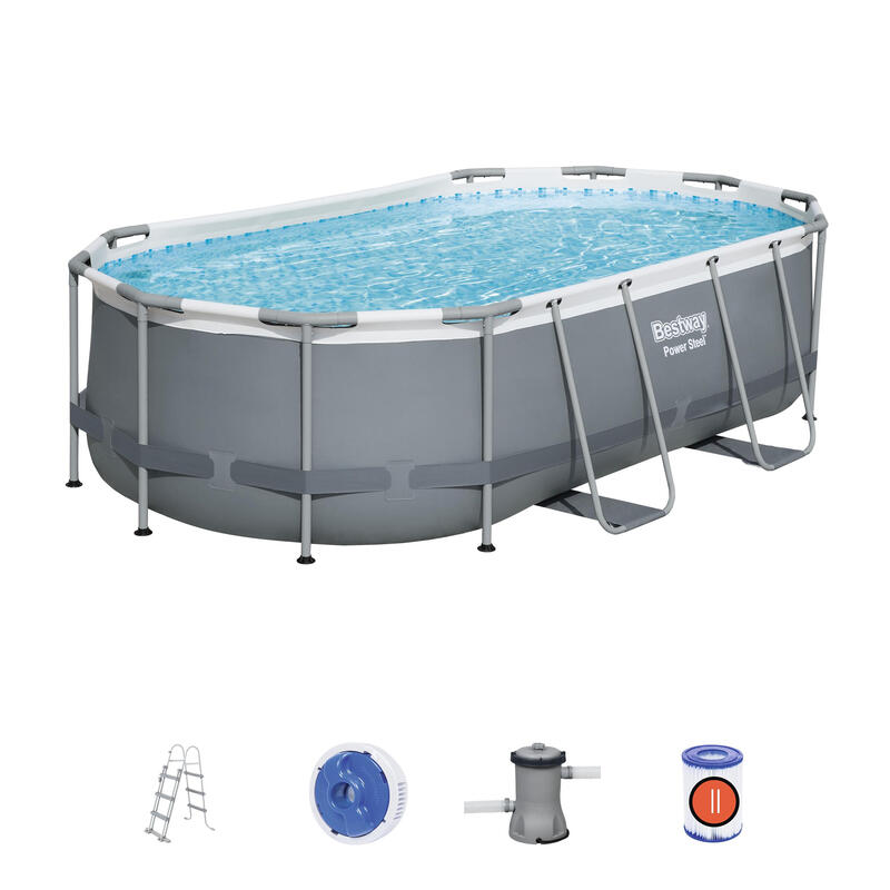 Piscine tubulaire Power Steel ovale 4,27 x 2,50 x 1,00 m