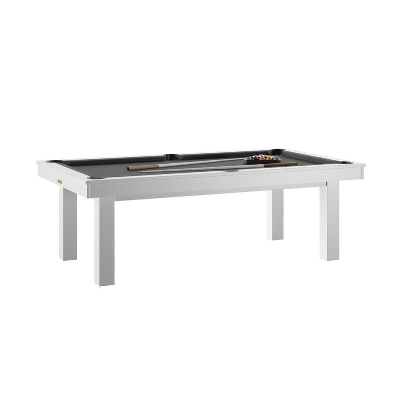 BILLARD LAFITE BLANC - DRAP SLATE GREY AVEC PLATEAUX TABLE