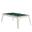 BILLARD STEEL CHENE SABLE PIEDS BLANCS - DRAP VERT AVEC PLATEAUX TABLE