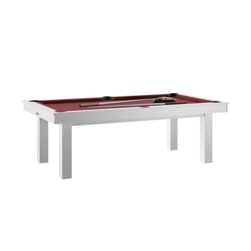 BILLARD LAFITE BLANC - DRAP ROUGE AVEC PLATEAUX TABLE