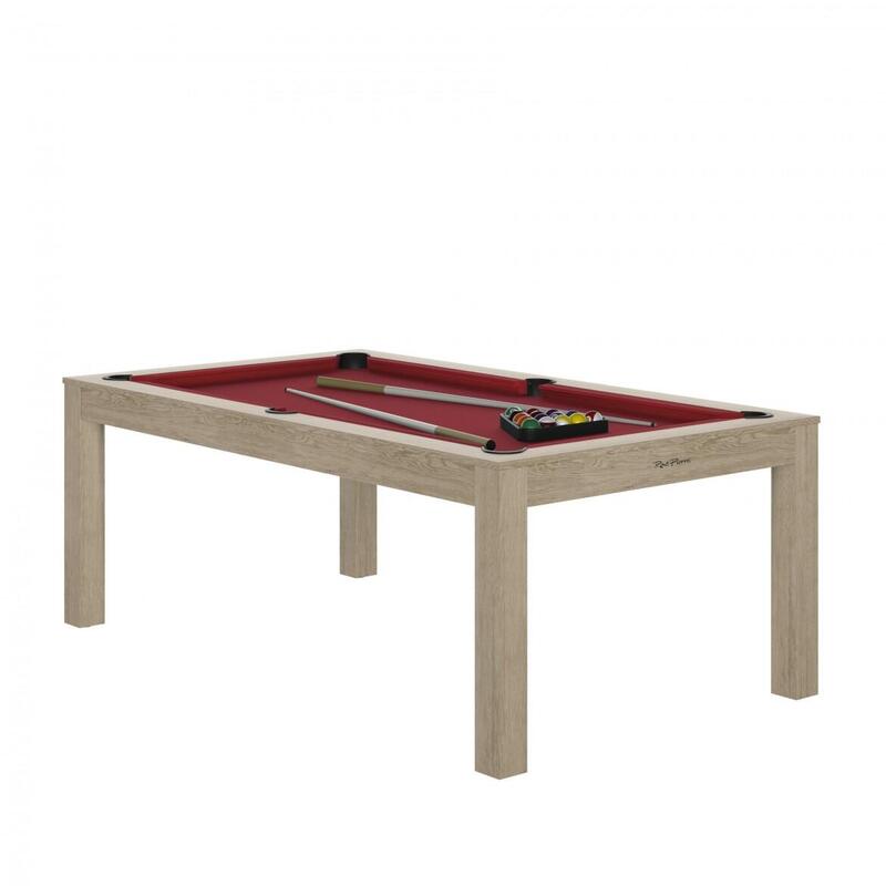 BILLARD CHARME OSLO - DRAP ROUGE AVEC PLATEAUX TABLE