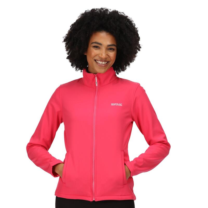 Chaqueta Connie V de Softshell Caminar para Mujer Rosa Rethink