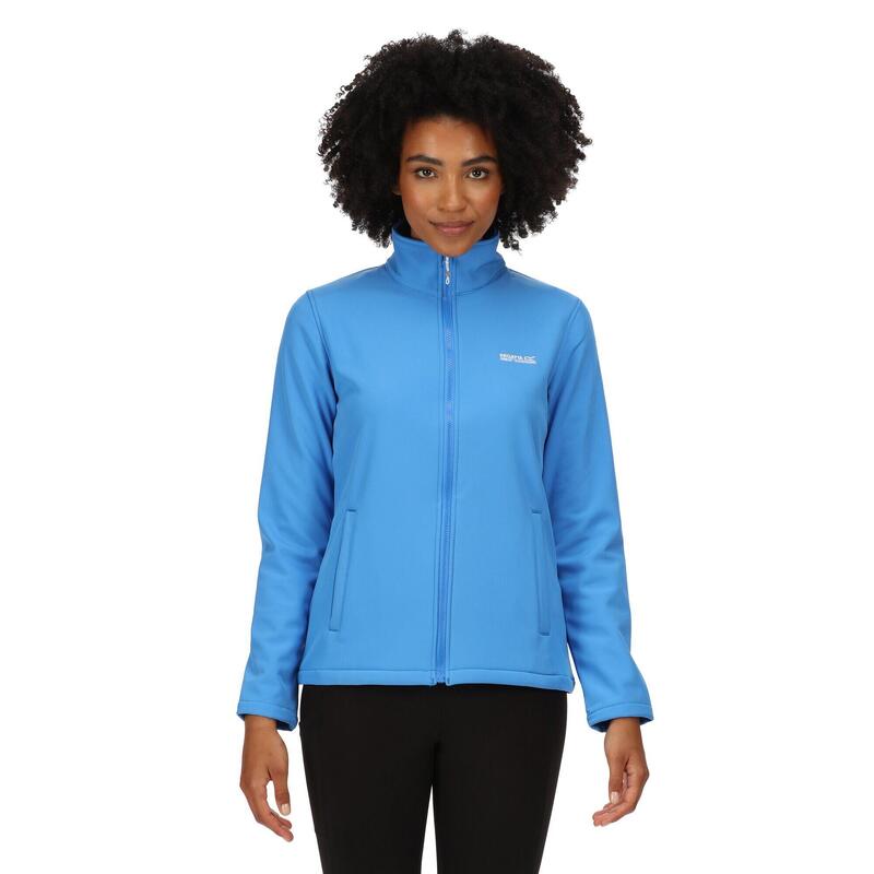 Casaco para Caminhada Softshell Connie V Mulher Azul Sónico