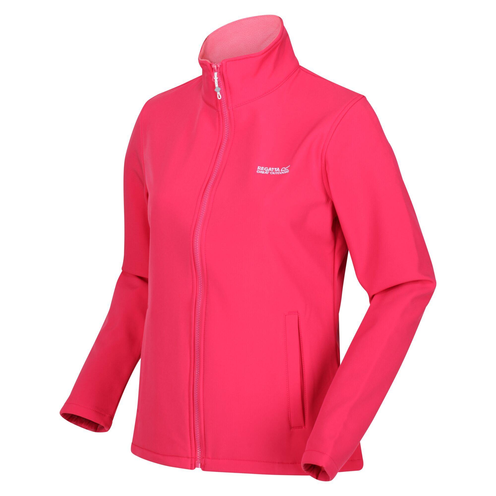 Womens/Ladies Connie V Softshell Walking Jacket (Rethink Pink) 3/5