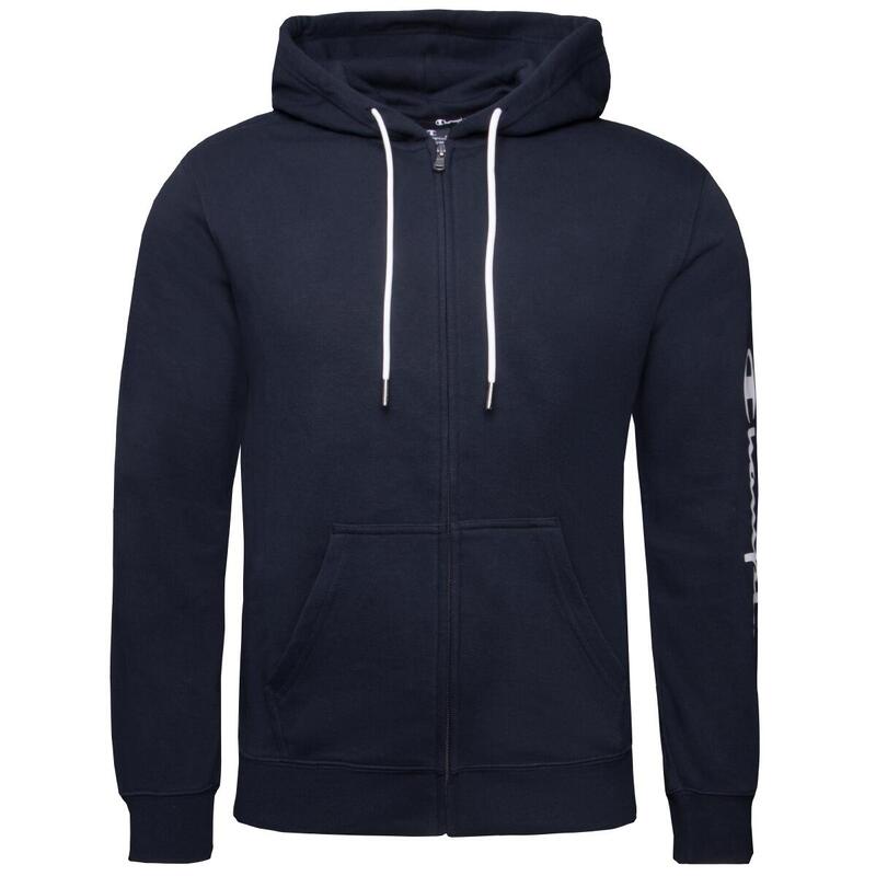 Férfi pulóver, Champion Hooded Full Zip Sweatshirt, sötétkék