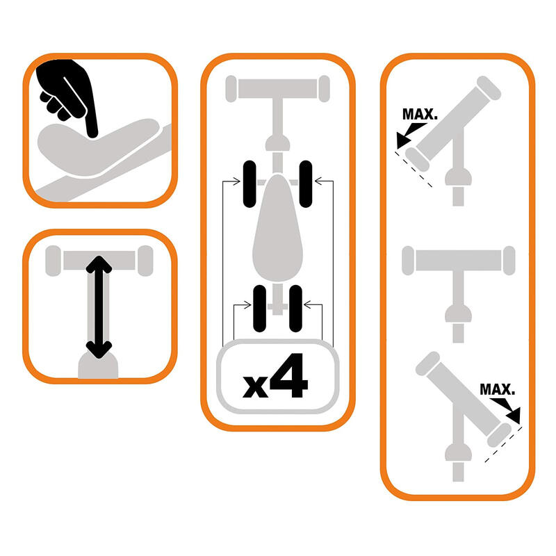 Bicicleta Equilibrio 4 ruedas Skids Control