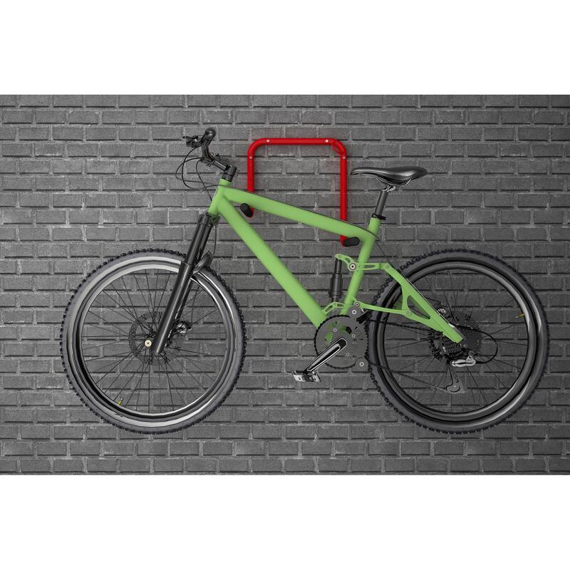 Soporte para Bicicleta Regulable Fabricado en Acero Acabado en Rojo